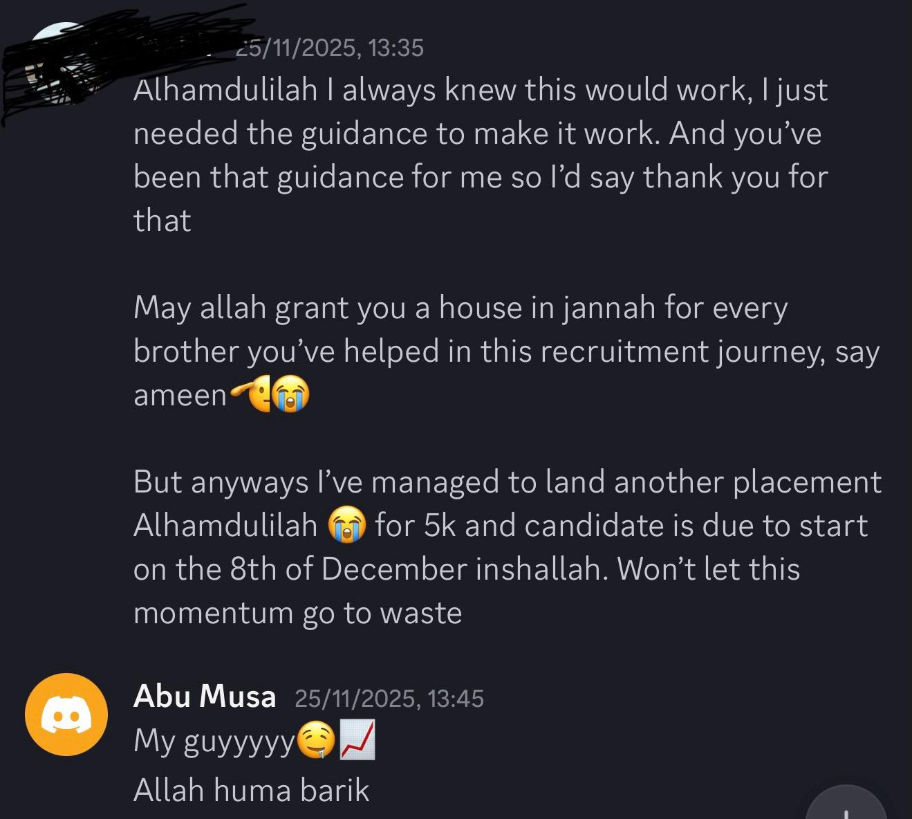 Recruitmentle student review: Student progress